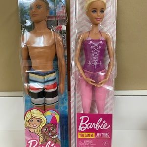 Ken and Barbie dolls